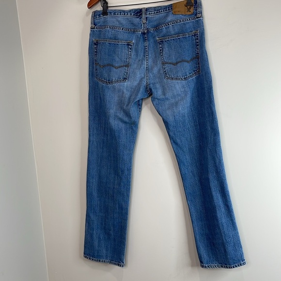 American Eagle Men’s Retro Slim Straight Jeans Blue Medium Wash *As Is* 32 32 - Picture 8 of 11